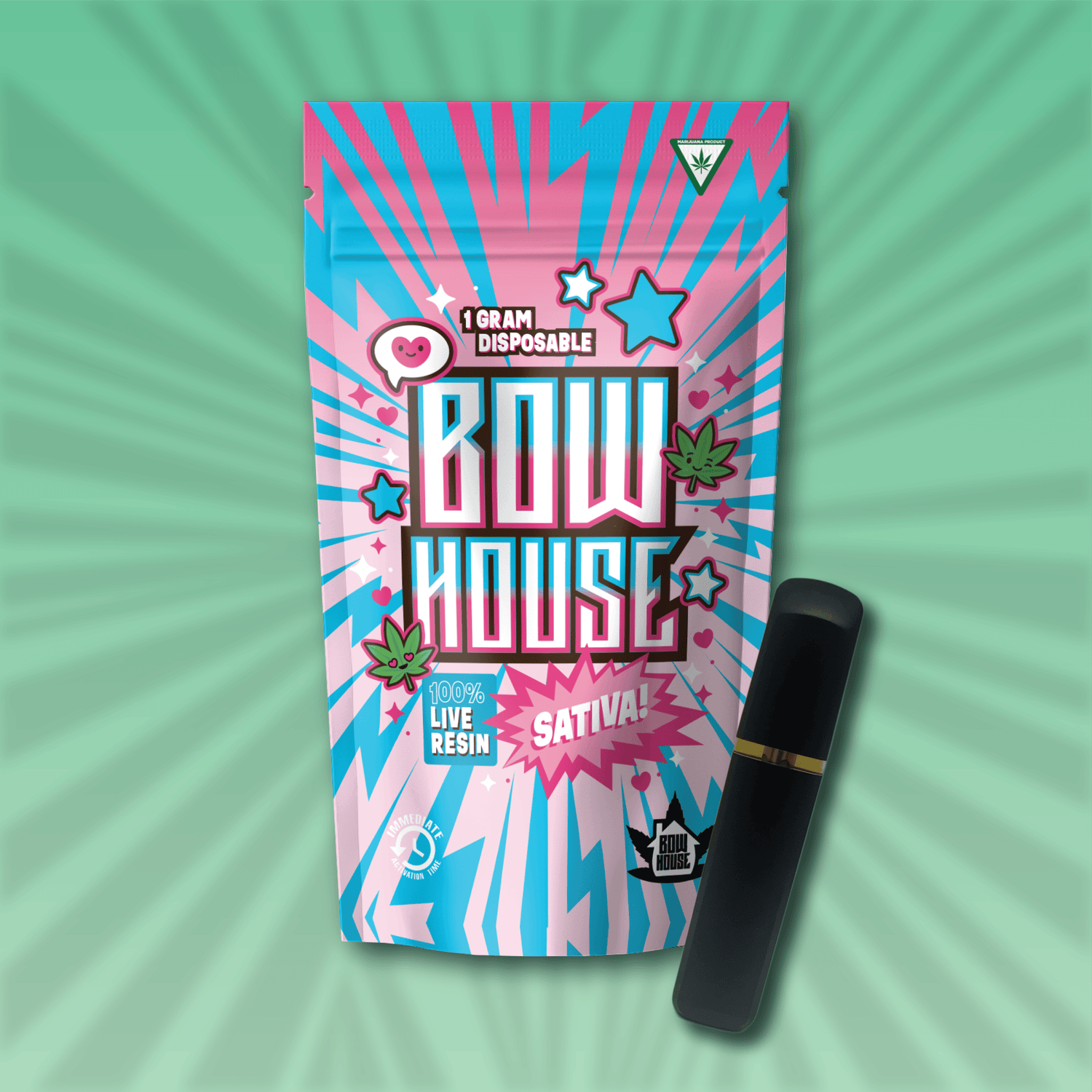 Product: Bow house | Live Resin Disposable Vape - 1g - Orange Cream Pop (Sativa)