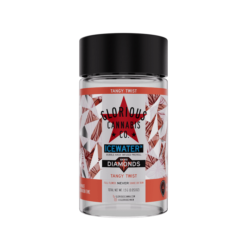 Glorious Cannabis Icewater Hash Infused Pre-Roll 3pk | Tangy Twist