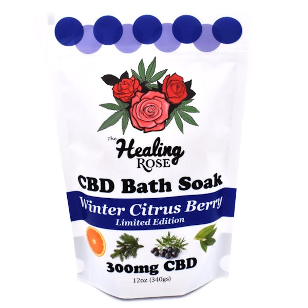 Winter Citrus Berry - 300mg CBD Bath Soak - Healing Rose