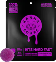 Product 10mg Indica Sour Berry Bliss Solventless Rosin Gummies 10pk /20 servings