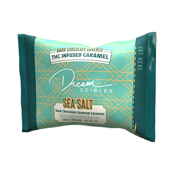 Dream Edibles | Dark Chocolate Covered Sea Salt Caramel | 10mg