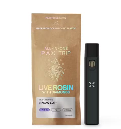 Snowcap | Live Rosin With Diamonds | All-in-one cannabis product by Pax
