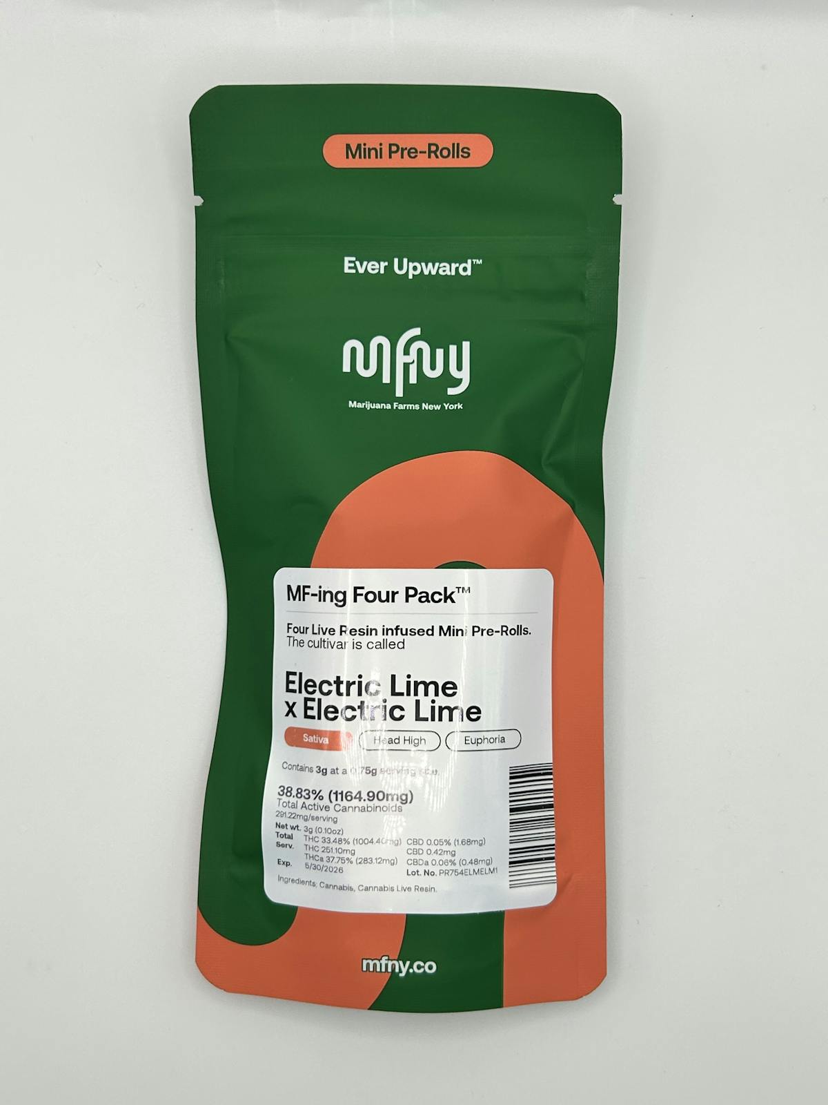 Photo of MFNY – Electric Lime x Electric Lime Live Resin Infused Mini Prerolls 4pk