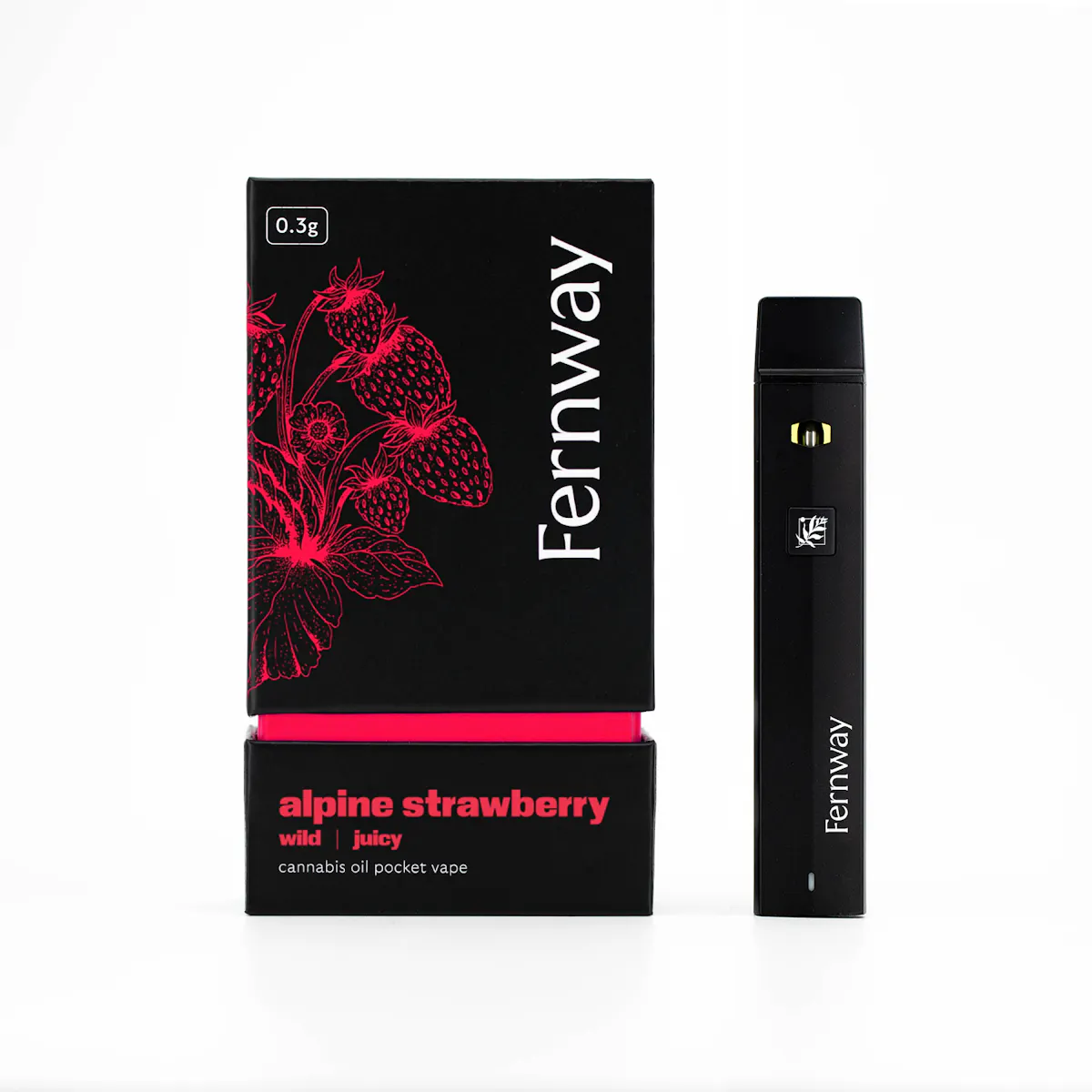 Alpine Strawberry Traveler Pocket Vape | 0.3g .3g Vaporizers | Fernway |