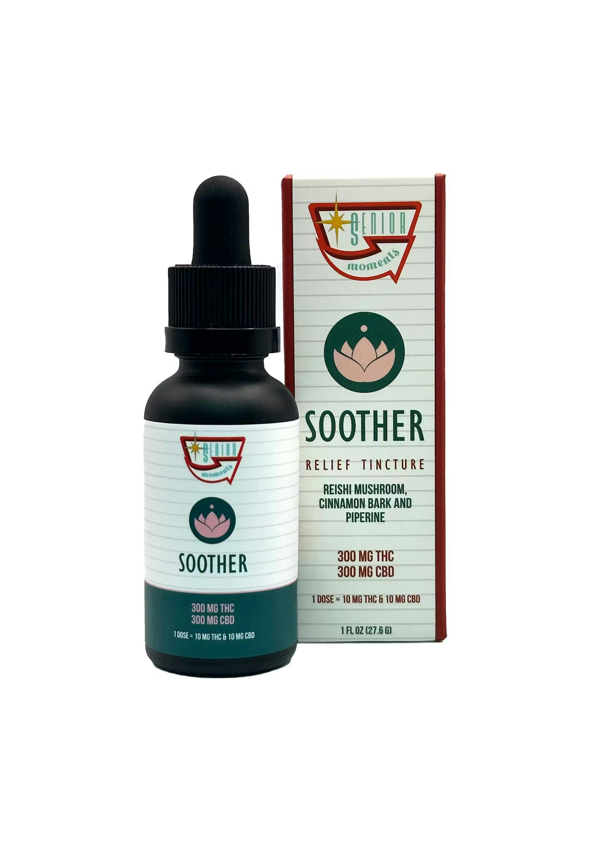 Senior Moments - Soother Relief Tincture - 300mg THC I 300mg CBD