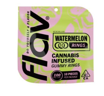Flav | Watermelon | Ring Gummies 10 pcs | 100mg