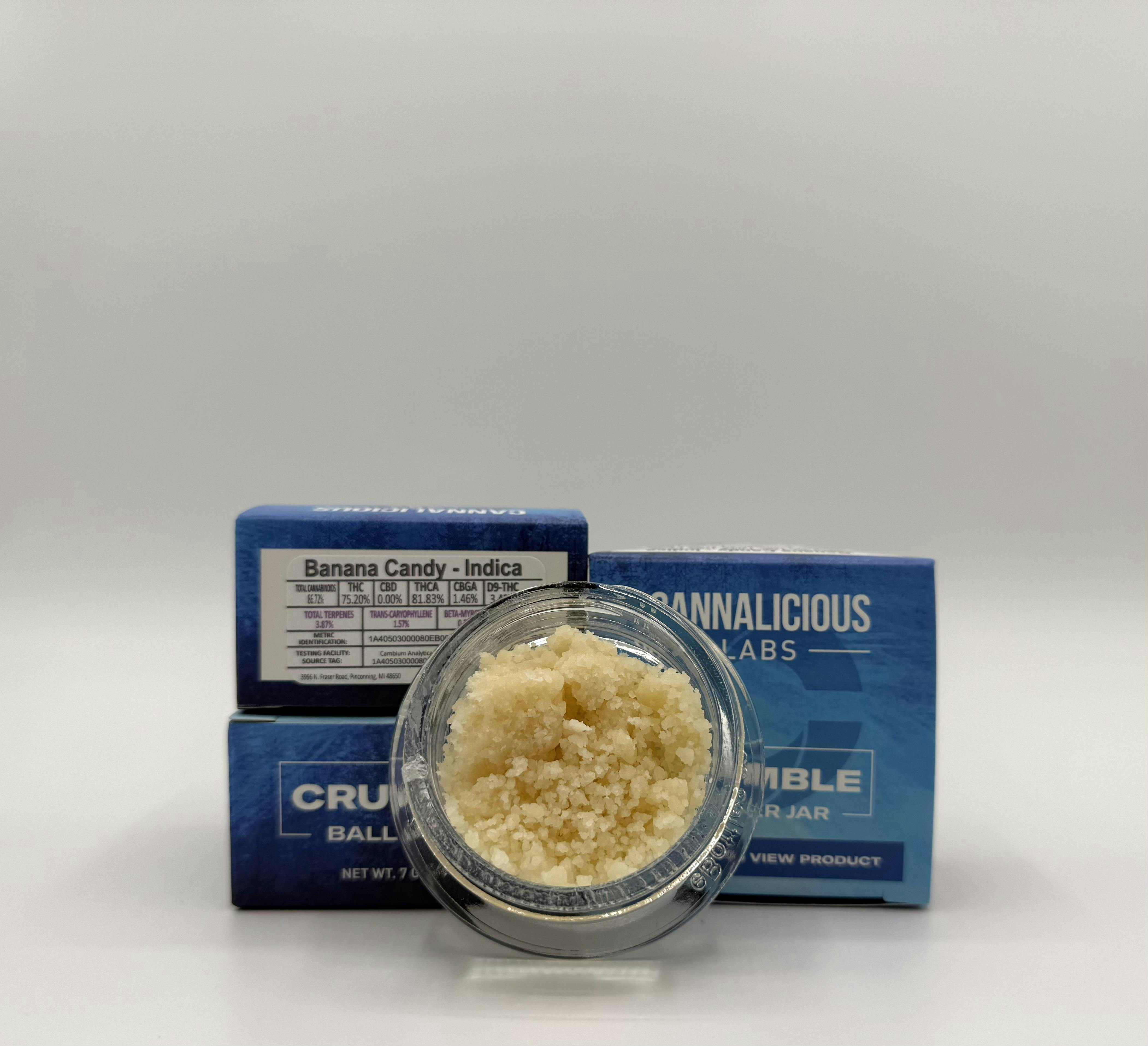 Cannalicious - 7g Crumble Baller Jar - Banana Candy