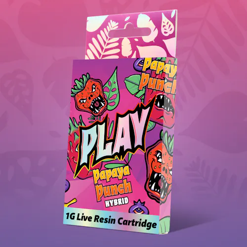 PLAY | Papaya Punch 1g Live Resin Infused Cart-active
