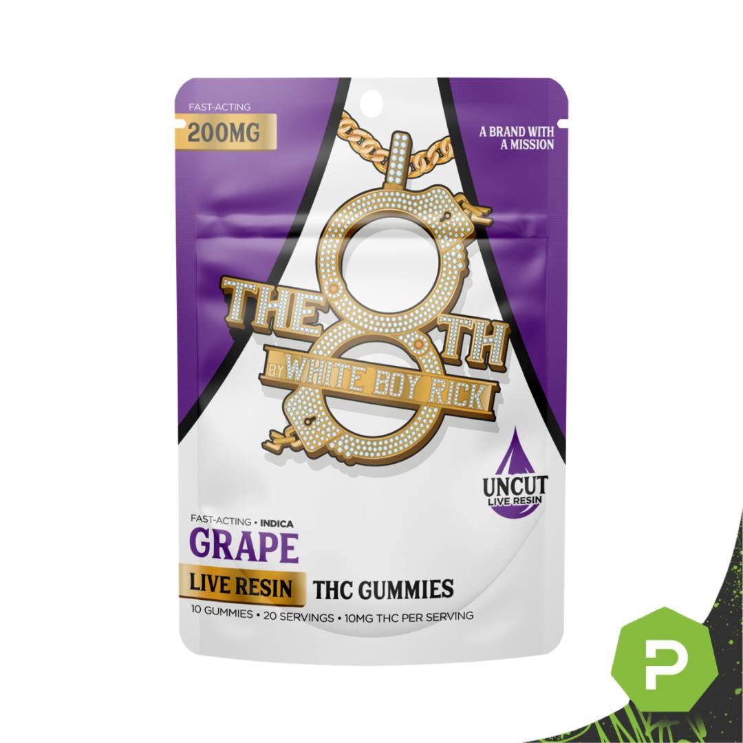 The 8th White Boy Rick | 200mg Live Resin Gummies | Grape - Puff