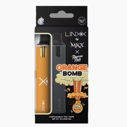 Product: MKX x PRESSURE PACK | ORANGE BOMB | LINXX DISPOSABLE SATIVA/HYBRID