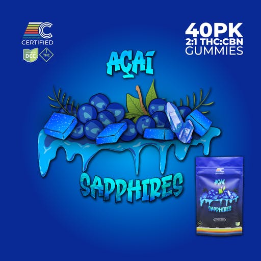 Certified Cultivators - Acai Sapphires 2:1 CBN Gummies - 40ct