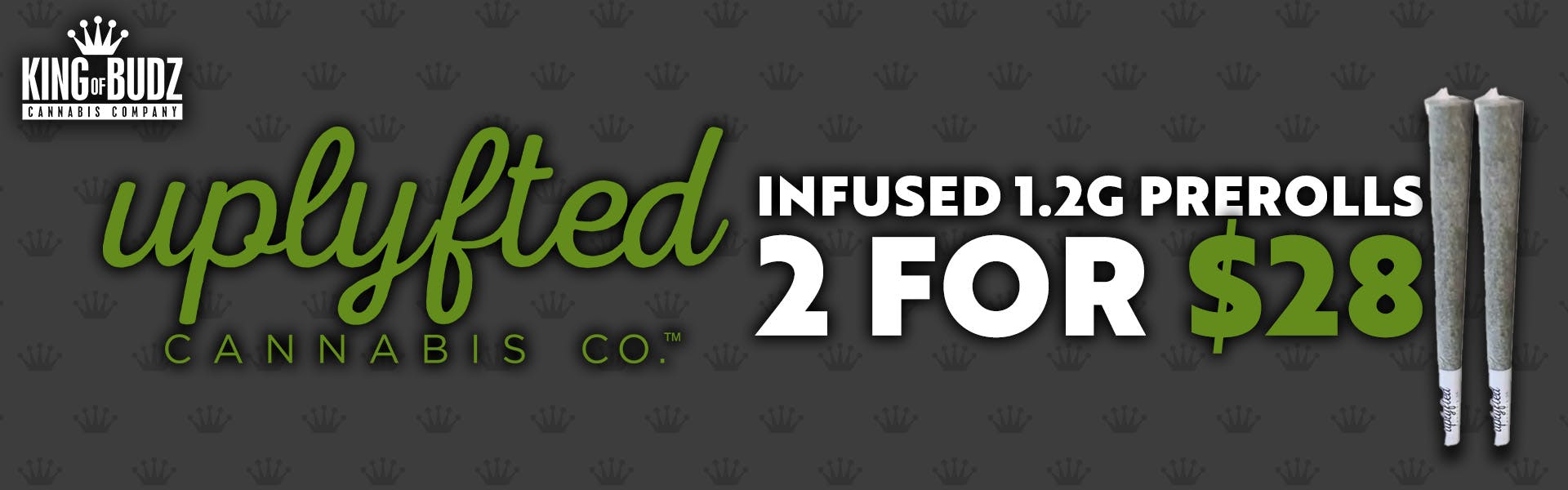 Uplyfted -  1.2g Infused Preroll - 2/$28