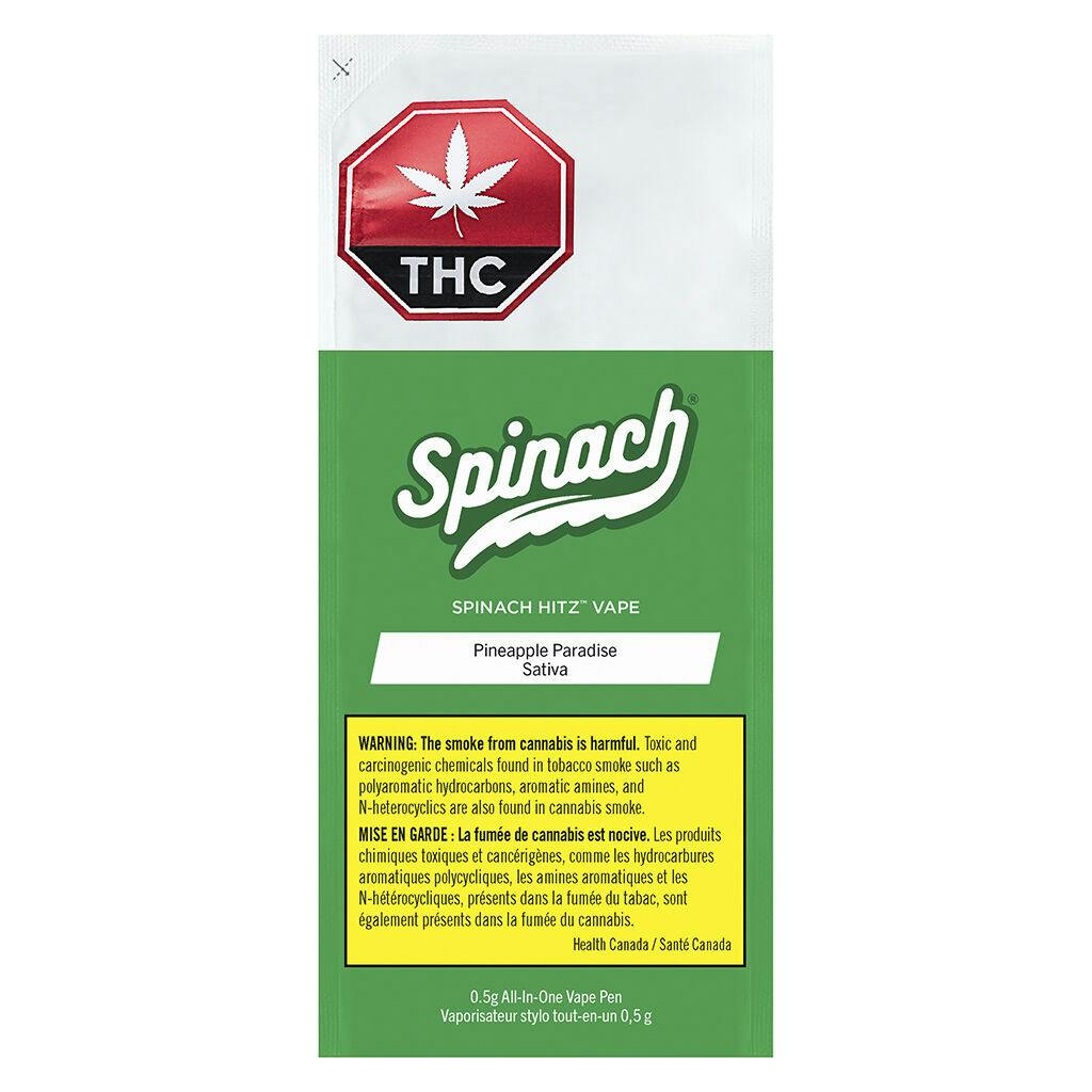 Spinach - hitz all-in-one vape - pineapple paradise