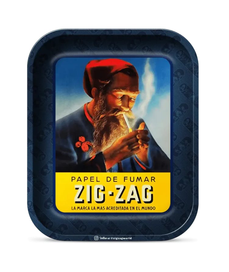 Rolling Tray | Zig Zag | Large | Vintage Blue