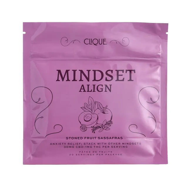 Clique Gummies Stoned Fruit Sassafras - Align 20pk/100mg (hybrid, 2.8g)