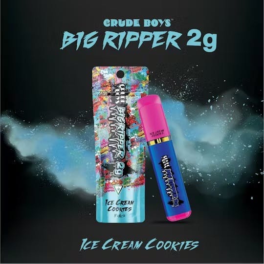 Product: Crude Boys | Ice Cream Cookies Big Ripper All-in-one Distillate Cartridge | 2g