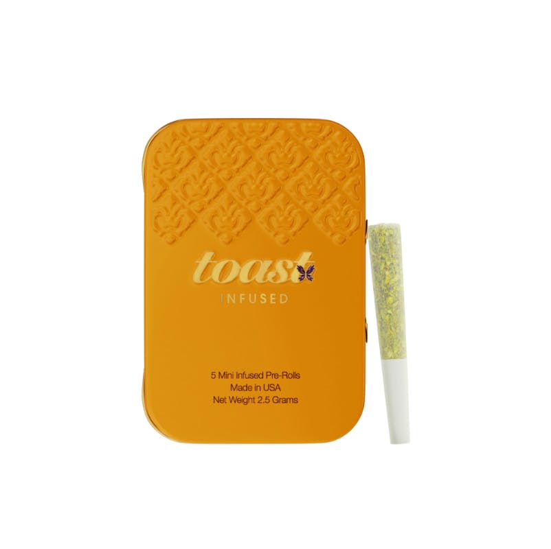 Toast | 0.5g Diamond Infused Pre-Roll 5pk (2.5g) | LES Jetset