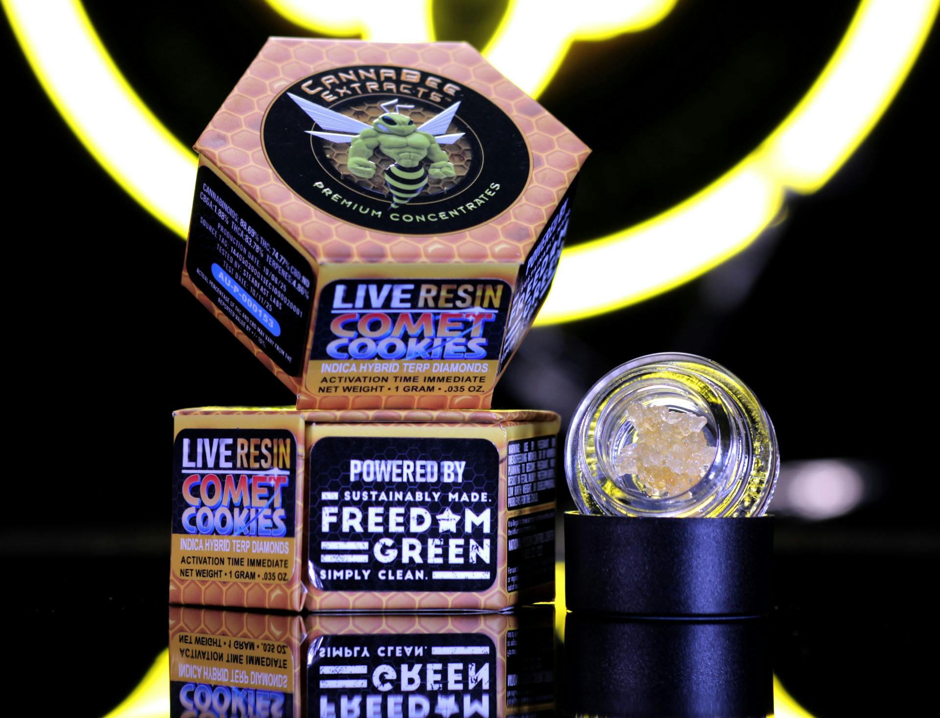 Product: Canna Bee | Comet Cookies | Live Resin Terp Diamonds Indica