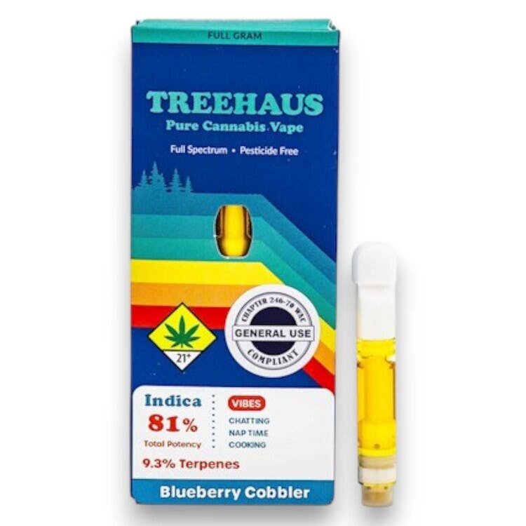 Treehaus: Blueberry Cobbler - Cured Resin Cartridge | Zips Cannabis Everett