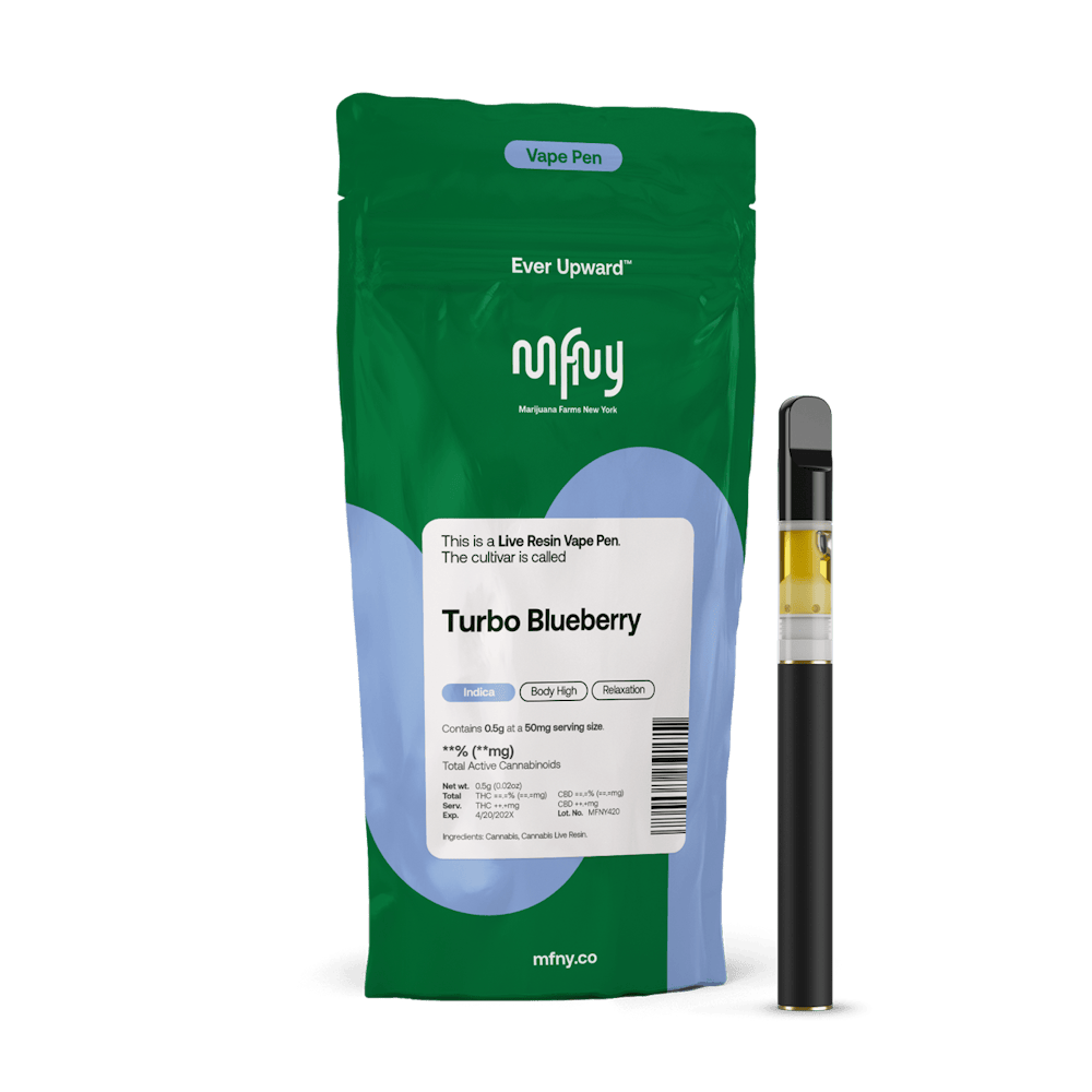 Product Turbo Blueberry Live Resin Vape Pen | .5g