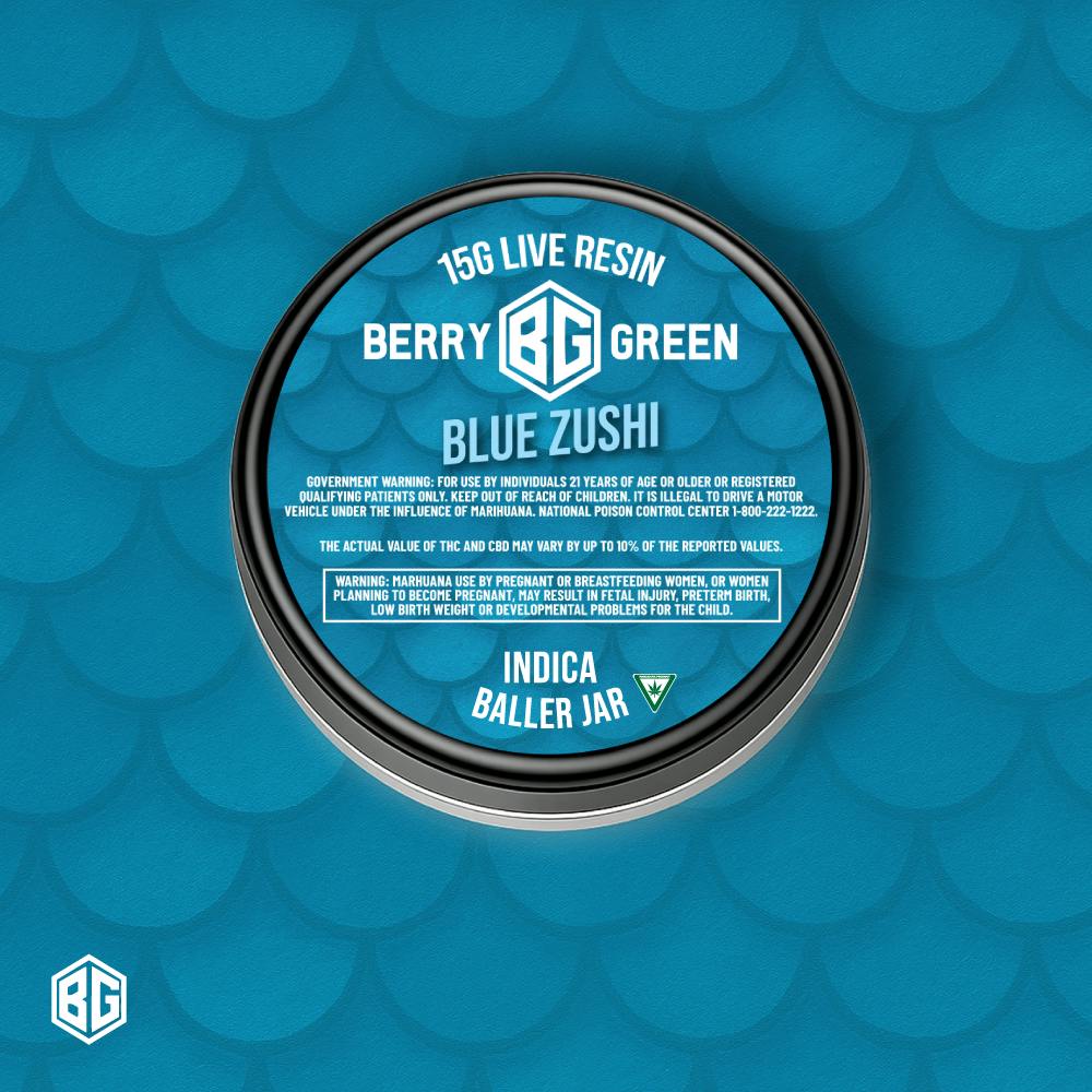 Blue Sushi Live Resin Indica by Berry Green – Concentrates at Gatsby Cannabis