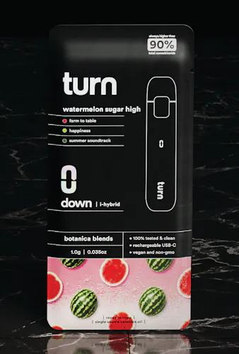 Turn  |  Watermelon Sugar High Botanica Blends | 1G Disposable Vape-active