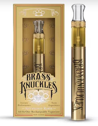 Brass Knuckles | Live Rosin Disposable Vape - 0.5g - Lemon Diesel (Hybrid)