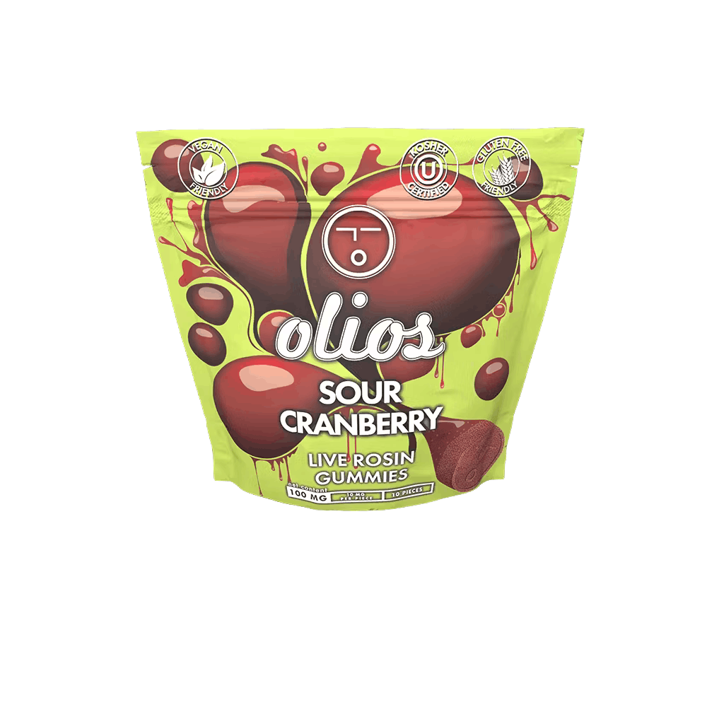 Olio | Sour Cranberry | Live Rosin Gummies | 100mg