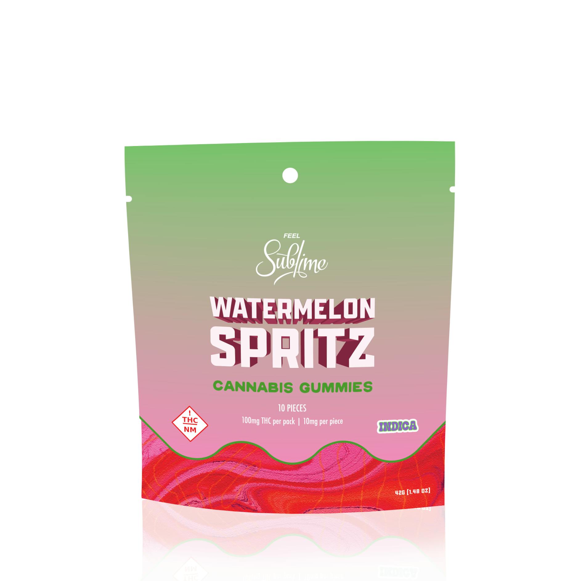 Sublime | Watermelon Spritz | 100MG Gummies
