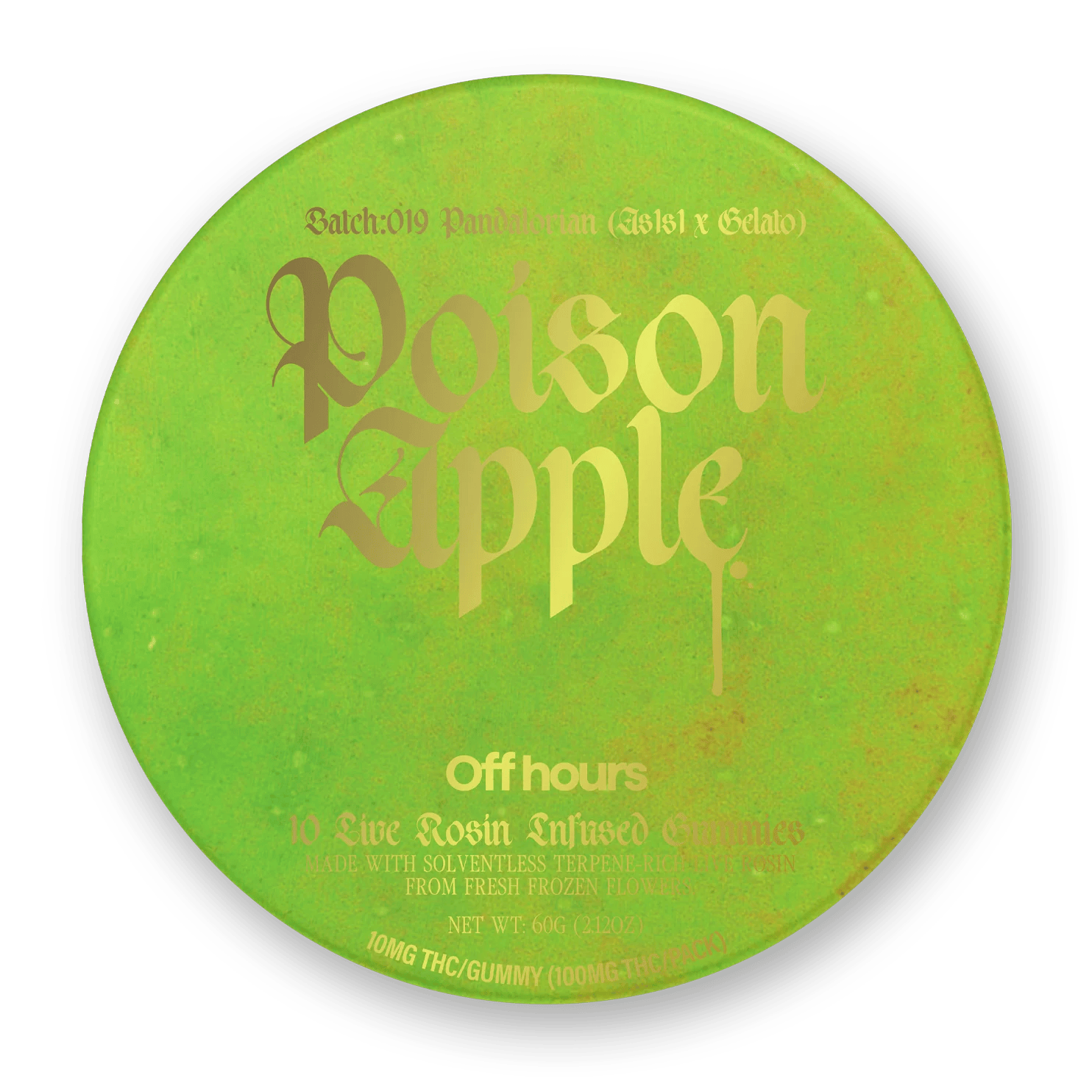 Product Off Hours - Pandalorian - Poison Apple Batch #019 - 100mg - Rosin Gummies