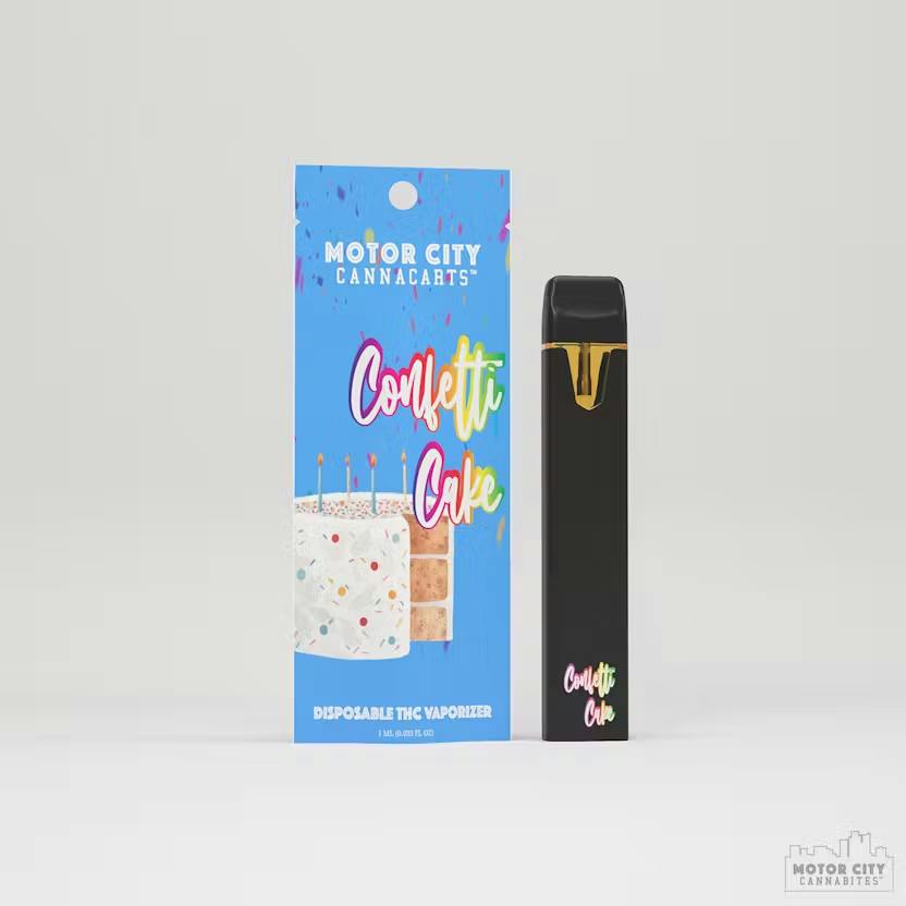 Motor City Cannacarts - Disposable Vape - (1g) - **CONFETTI CAKE**