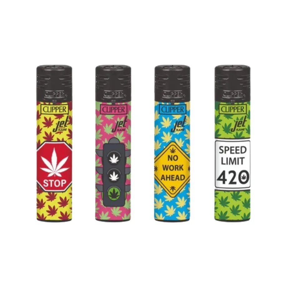 Clipper Jet Flame - Weed Signs