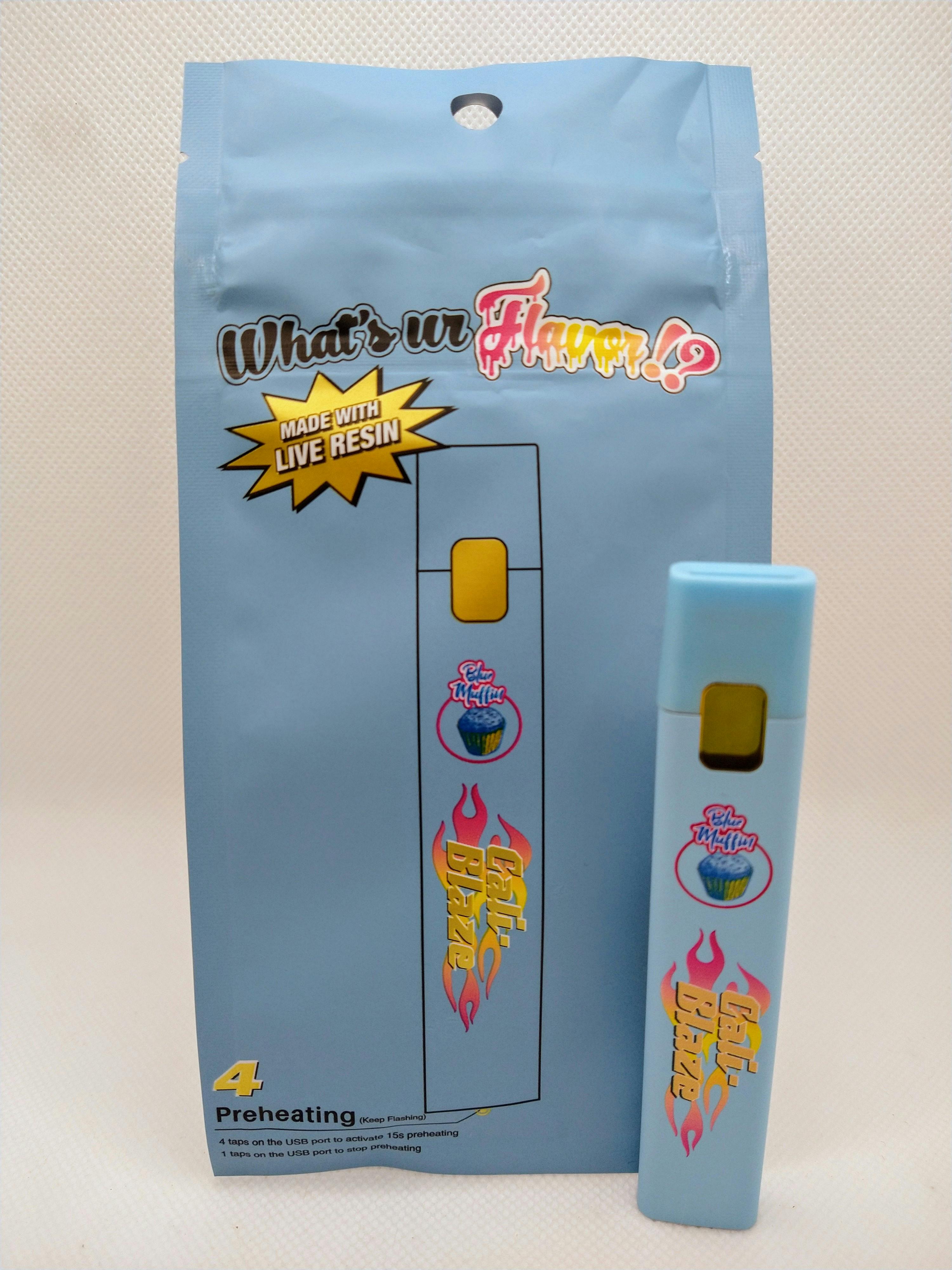 Product: Cali Blaze | Blue Muffin | Live Resin Disposable Indica