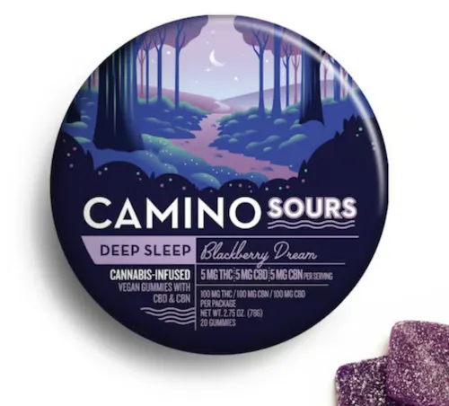Camino | Sours Blackberry Dream | 5:5:5 Deep Sleep Gummies [20pk]-1