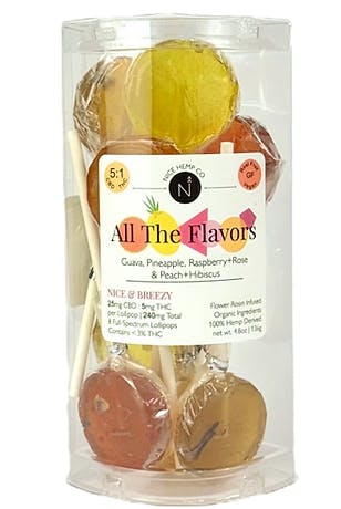 Nice Hemp Co. Full Spectrum Lollipops | 8 Pack 5:1 CBD/THC / All The Flavors-0
