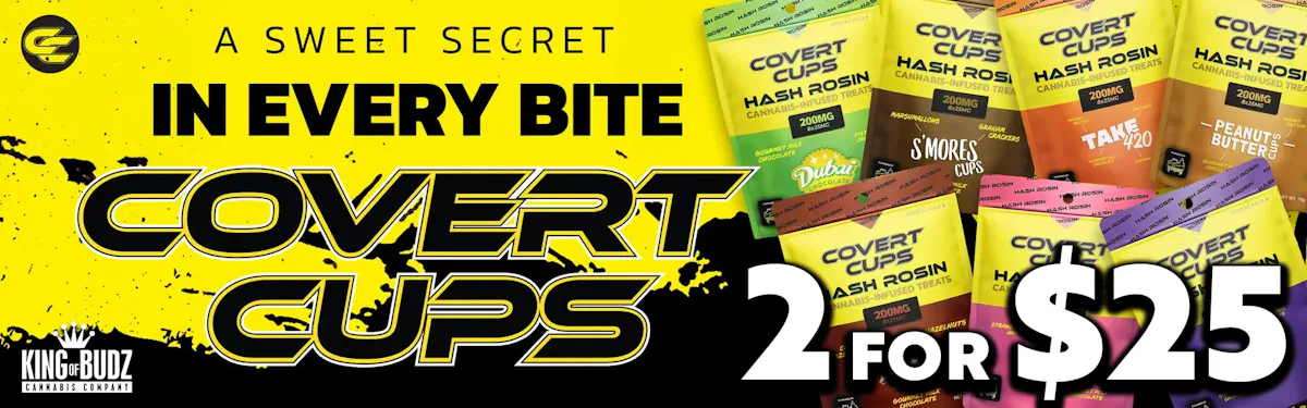 Covert Cups - 200mg Hash Rosin Cups - 2/$25
