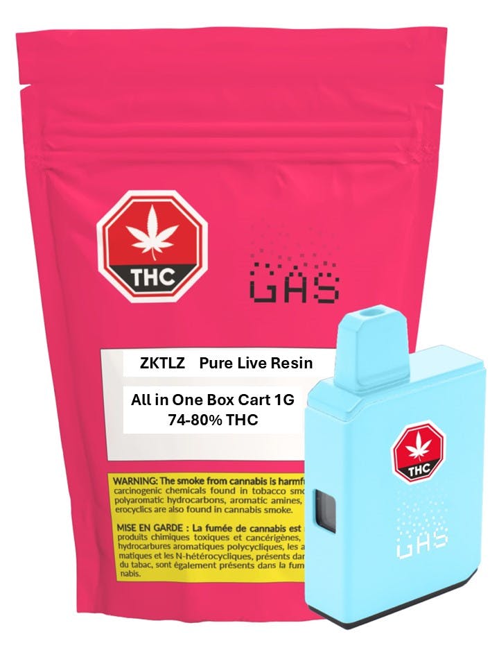 GAS ZKTLZ Pure Live Resin All in One Box Cart 1g | Toke House CR