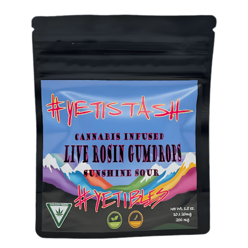 Yetistash | 200mg Rosin Gum Drops | Sunshine Sour