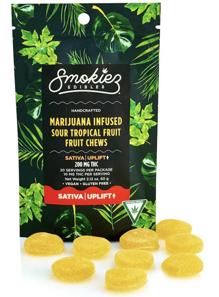 Smokiez | Sour Tropical - (Sativa) Gummies 200mg | Edibles | The Ouid Shop