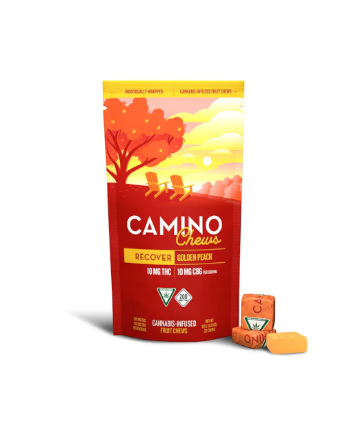 Camino - 200mg THC : 200mg CBG Chews - Golden Peach
