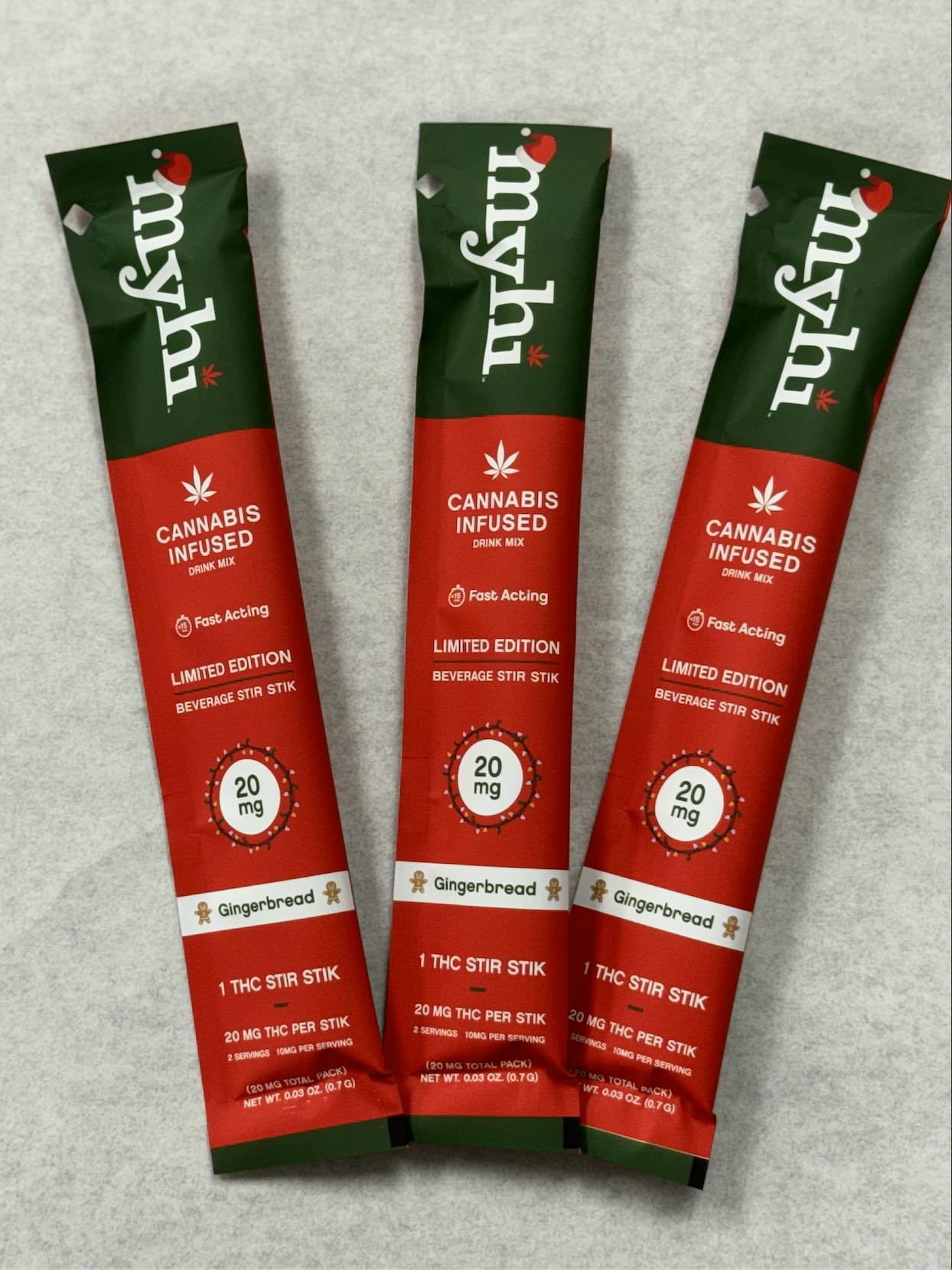 Holiday Gingerbread - 3 pack Beverage Stir STIKs (60mg)