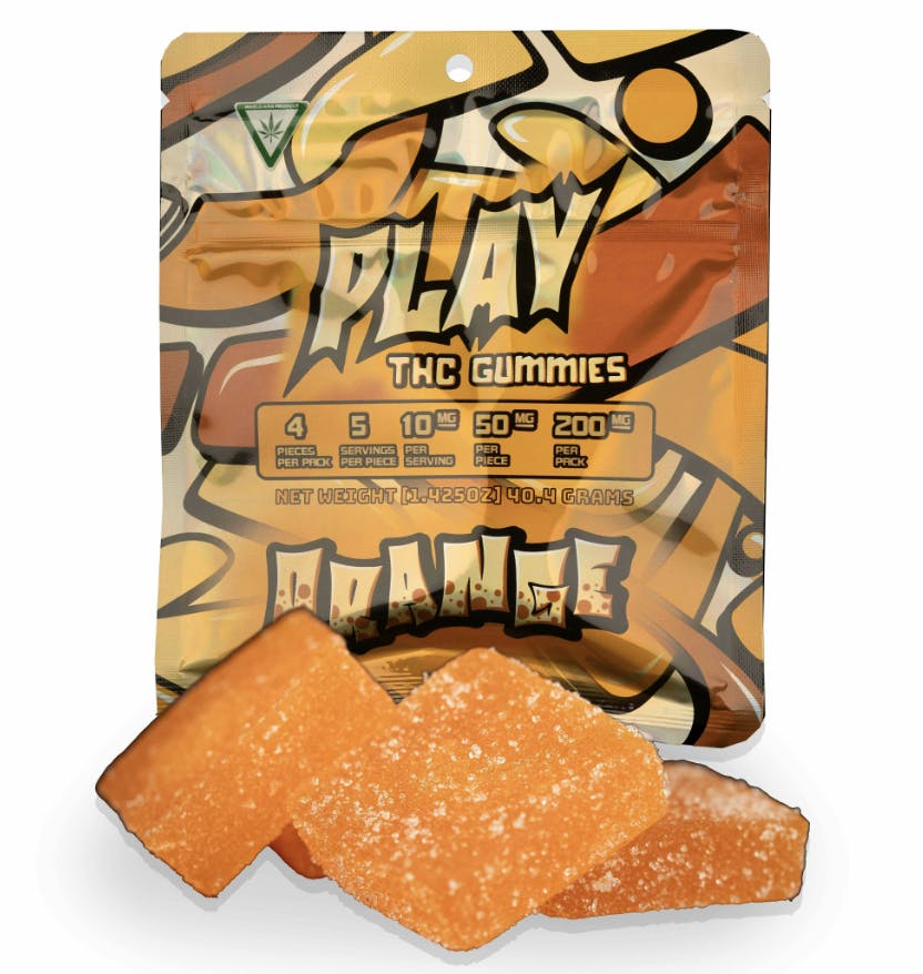 Product: PLAY | Orange 200mg Gummies