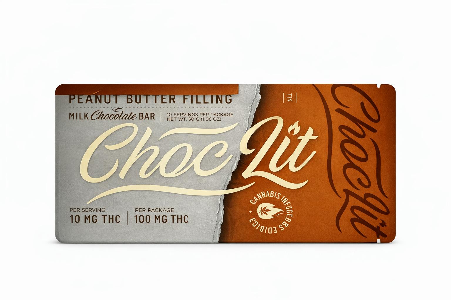Choclit - 100mg Chocolate - Peanut Butter Filling