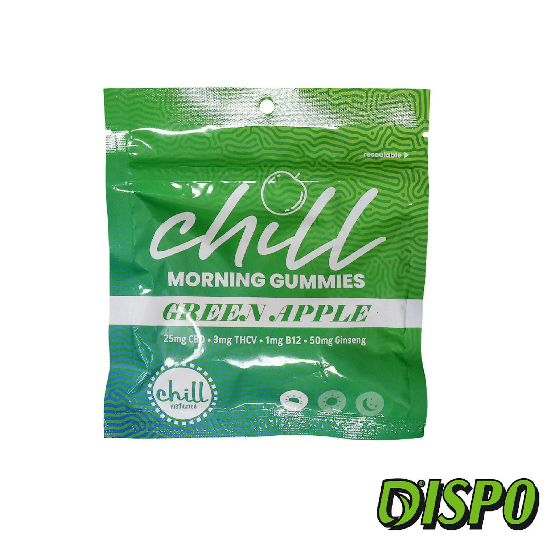Chill Medicated - Green Apple AM 500mg CBD Gummies
