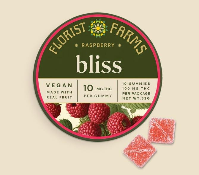 Florist Farms Edible Gummies Raspberry Bliss
