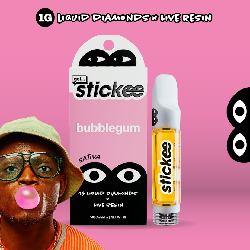 STICKEE | Bubblegum | 1G | Liquid Diamonds + Live Resin 510 Vape Cart