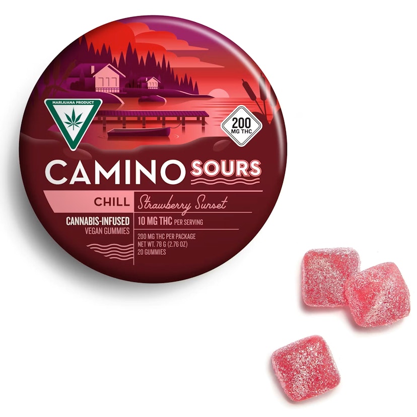 Camino 200mg Gummies Sour Strawberry Sunset