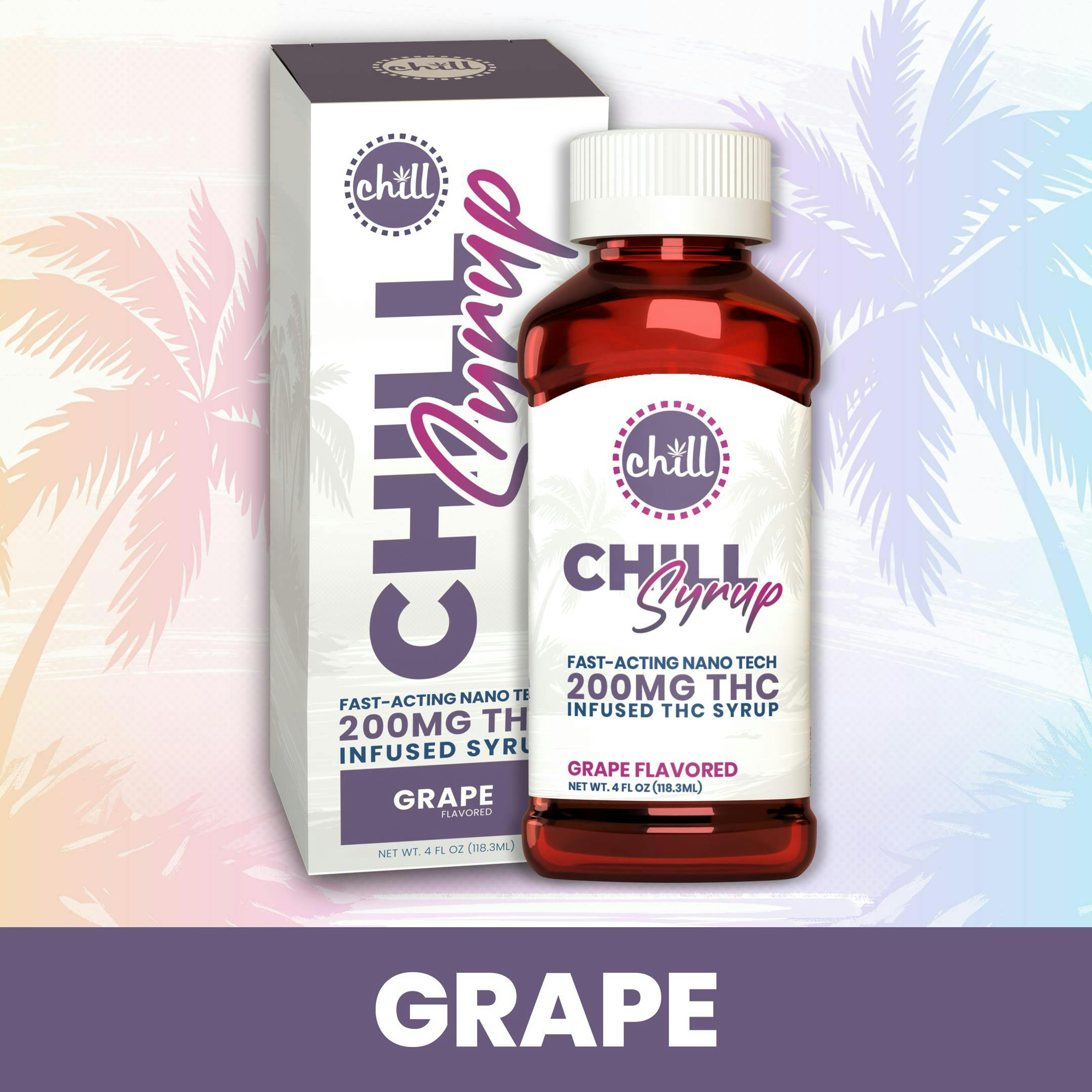 Chill Medicated | 200mg Syrup | Grape | Vibe New Buffalo