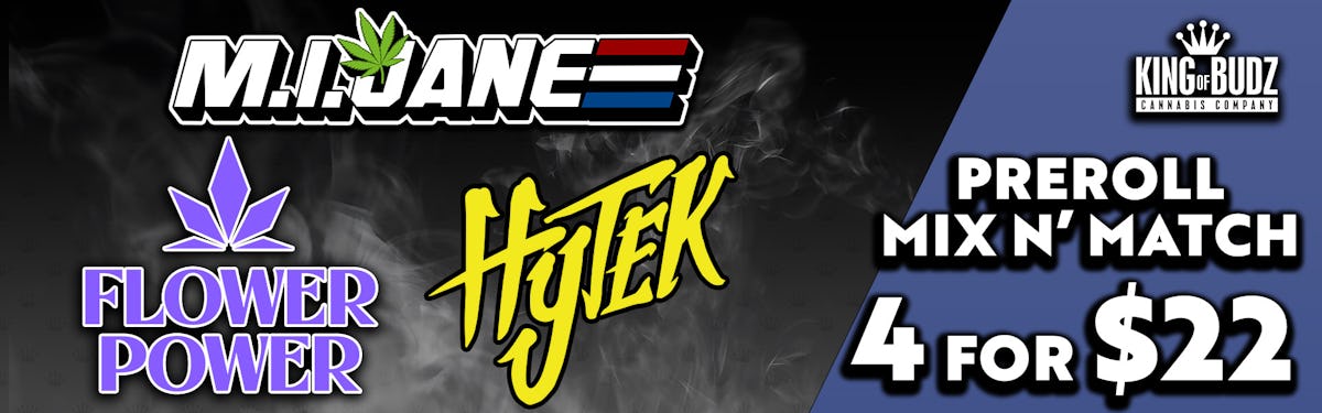 Flower Power/Hytek /M.I Jane 1g Pre Rolls 4/$22