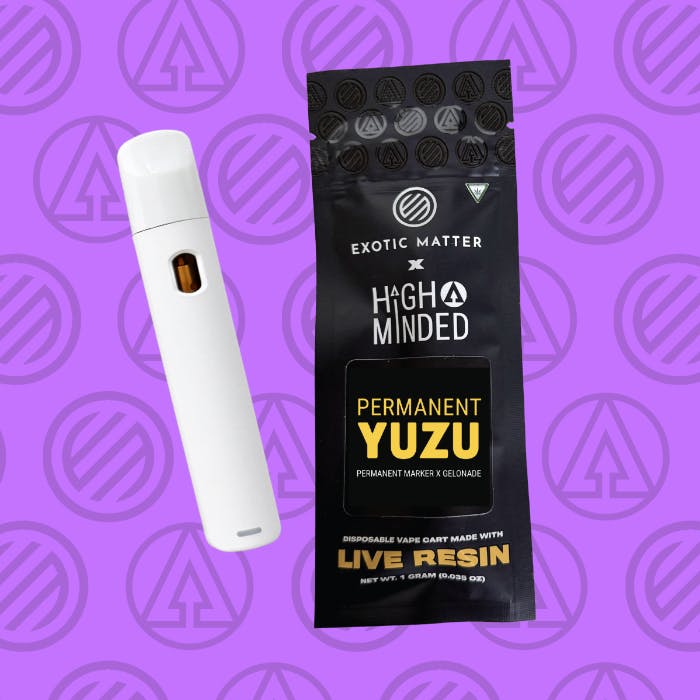 exotic disposable vapes High Minded - Live Resin Disposable 1g - x Exotic Matter - Permanent Yuzu